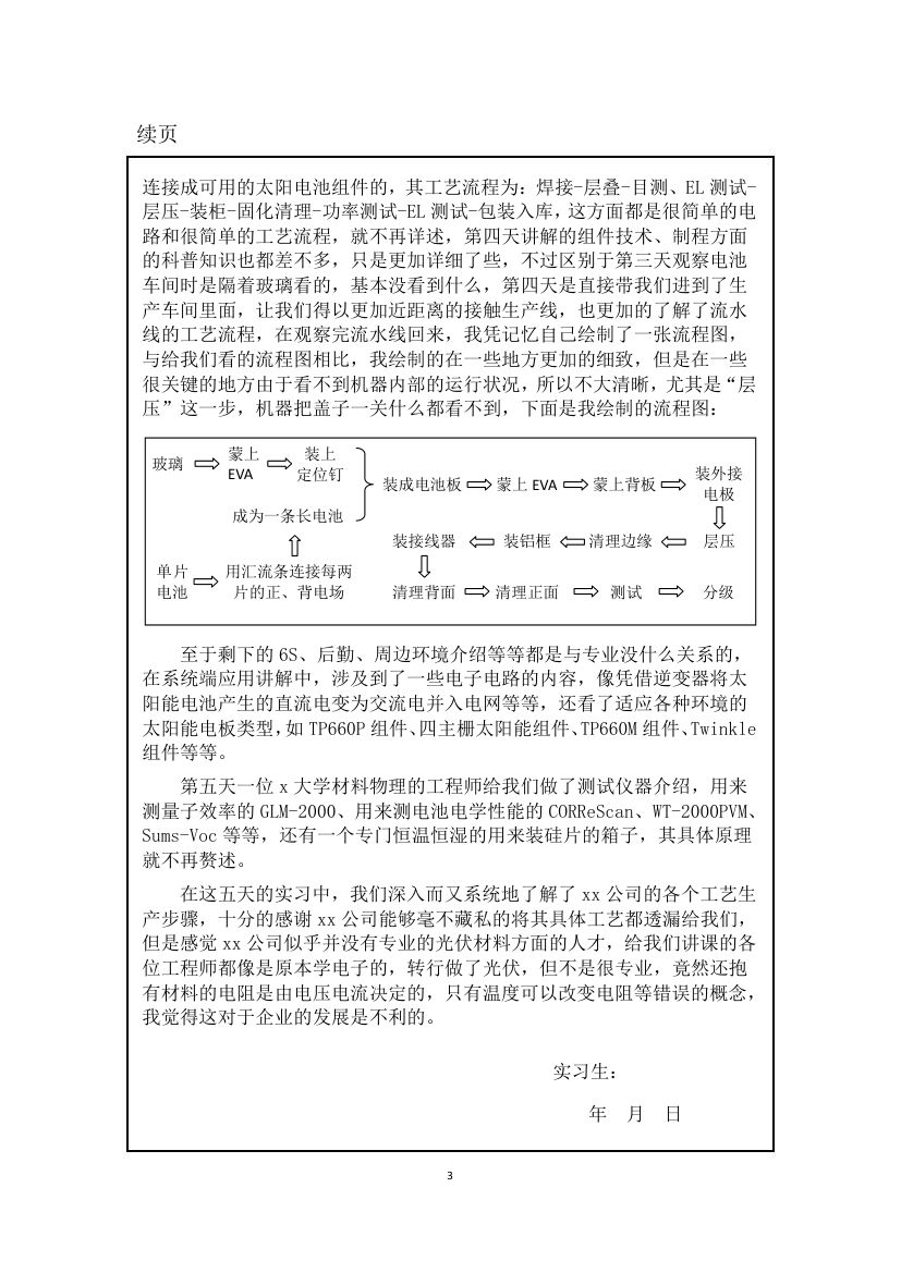 光伏企业实习报告第5页