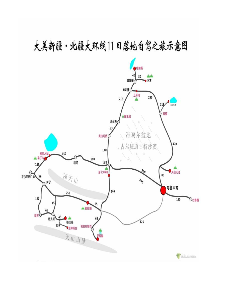 新疆北疆地图第2页