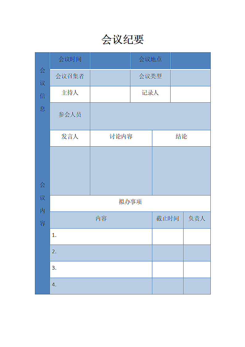 会议纪要模版.doc第2页