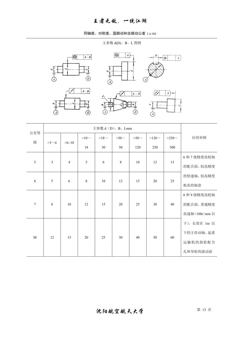 公差与配合标准表及自由公差第13页