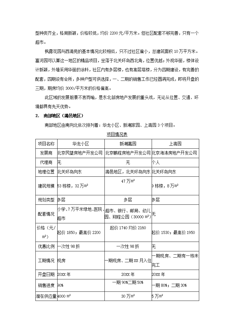 区东北部地区市场调查报告第4页