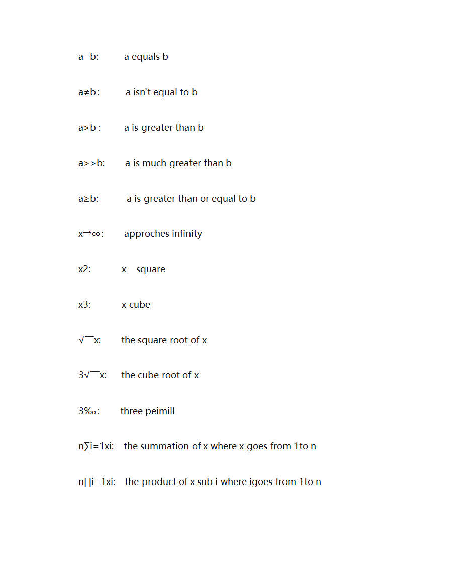 数学符号大全(精品)第11页