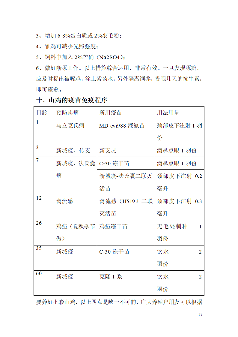 野山鸡的养殖饲养技术第23页