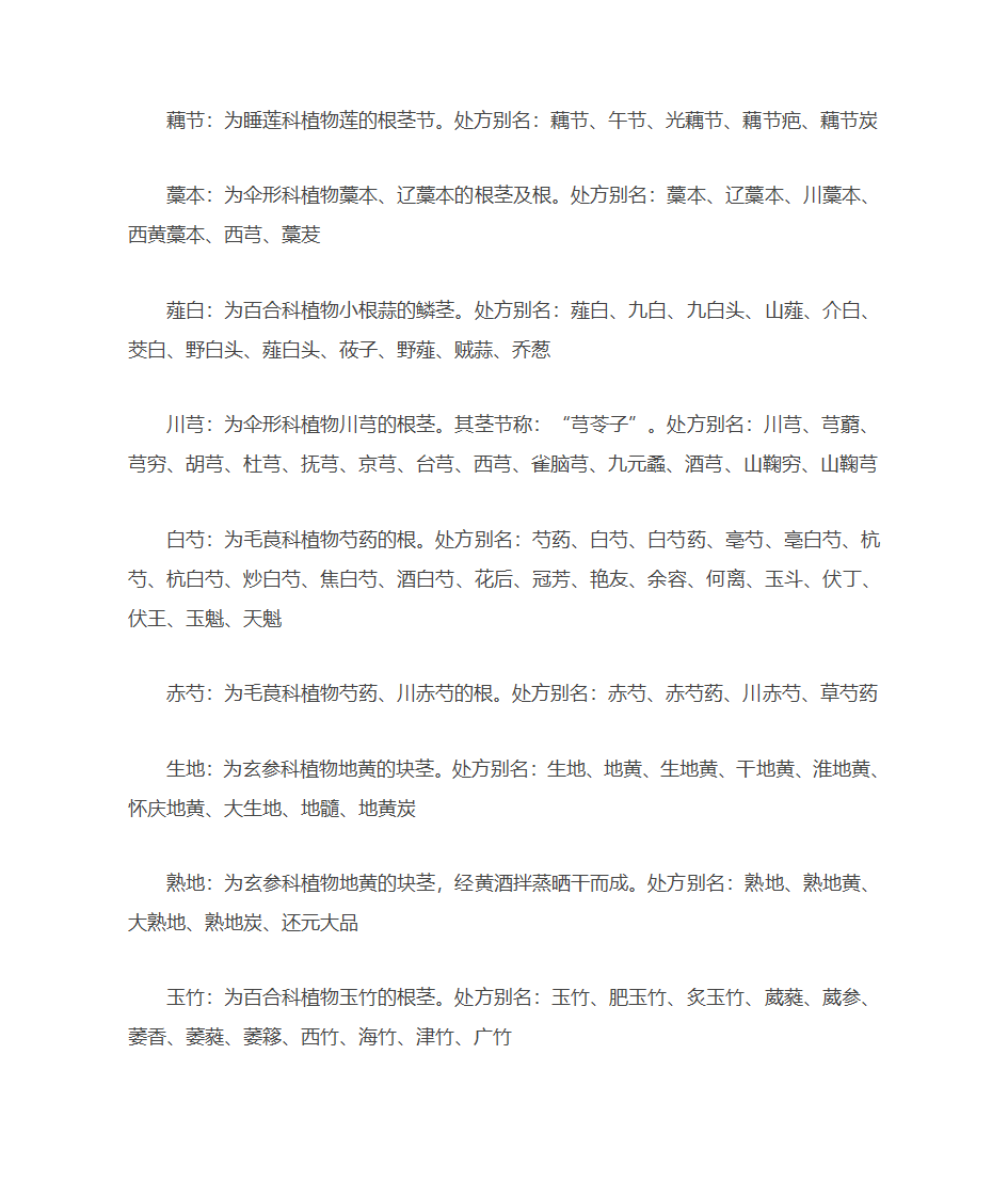 常用中药别名第5页