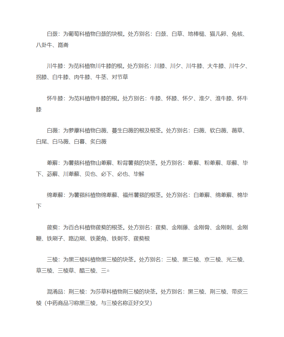 常用中药别名第18页