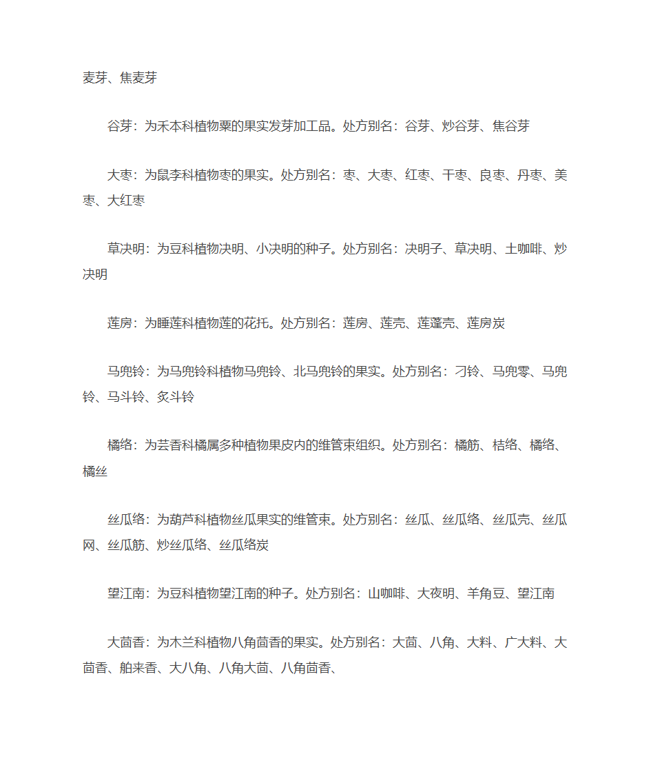 常用中药别名第30页