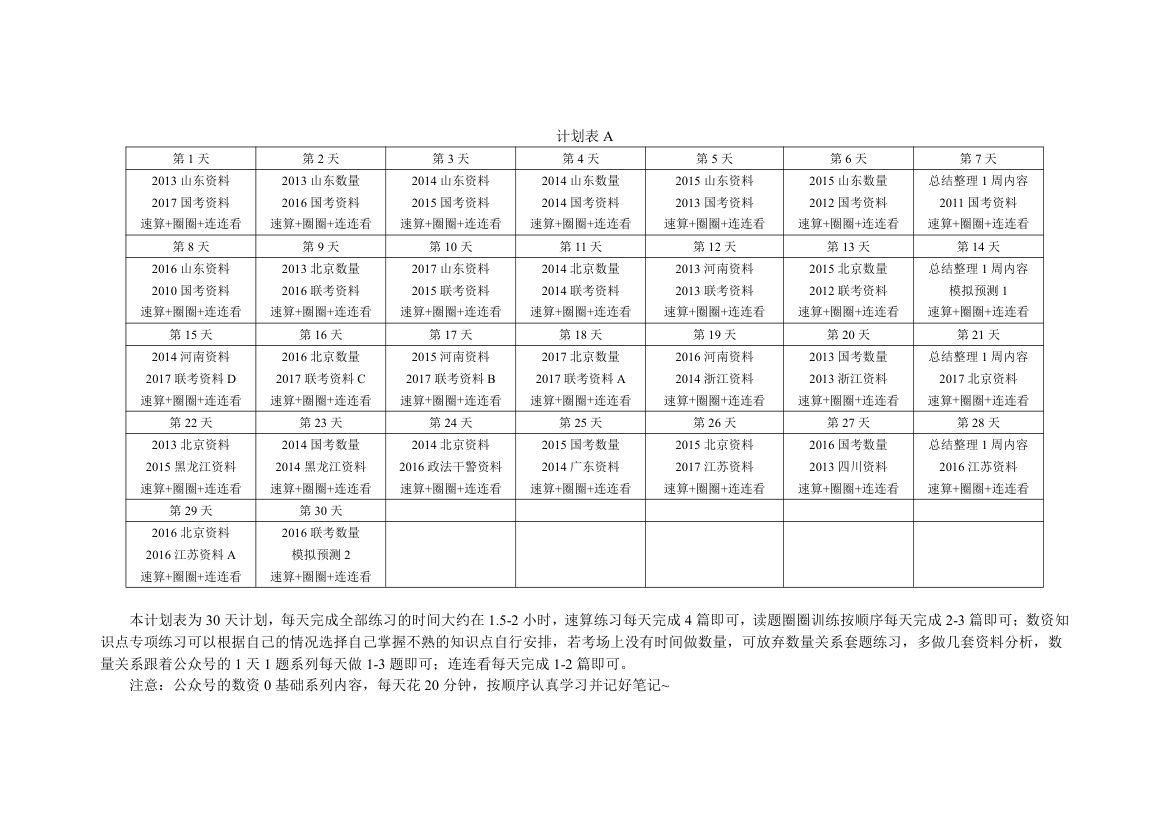 刷题计划表第2页