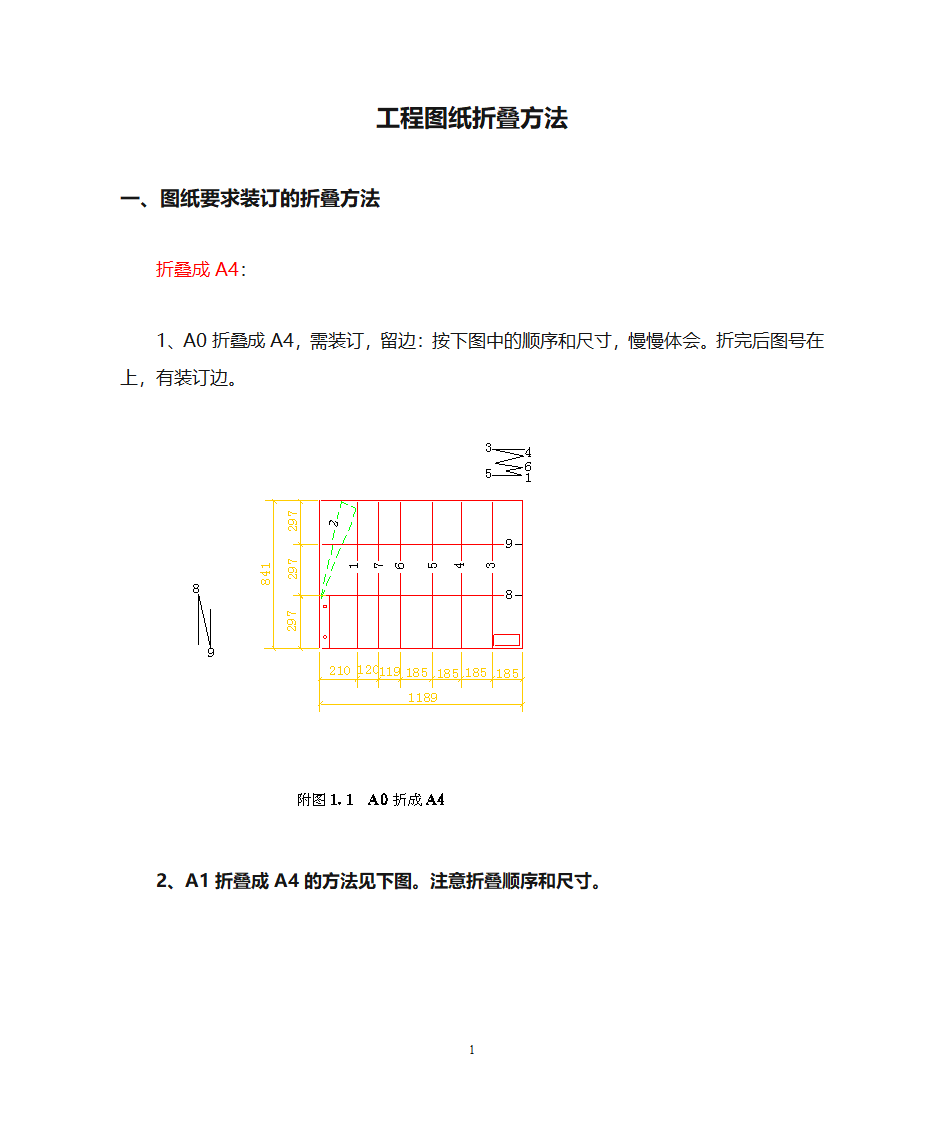 工程图纸折叠方法第1页