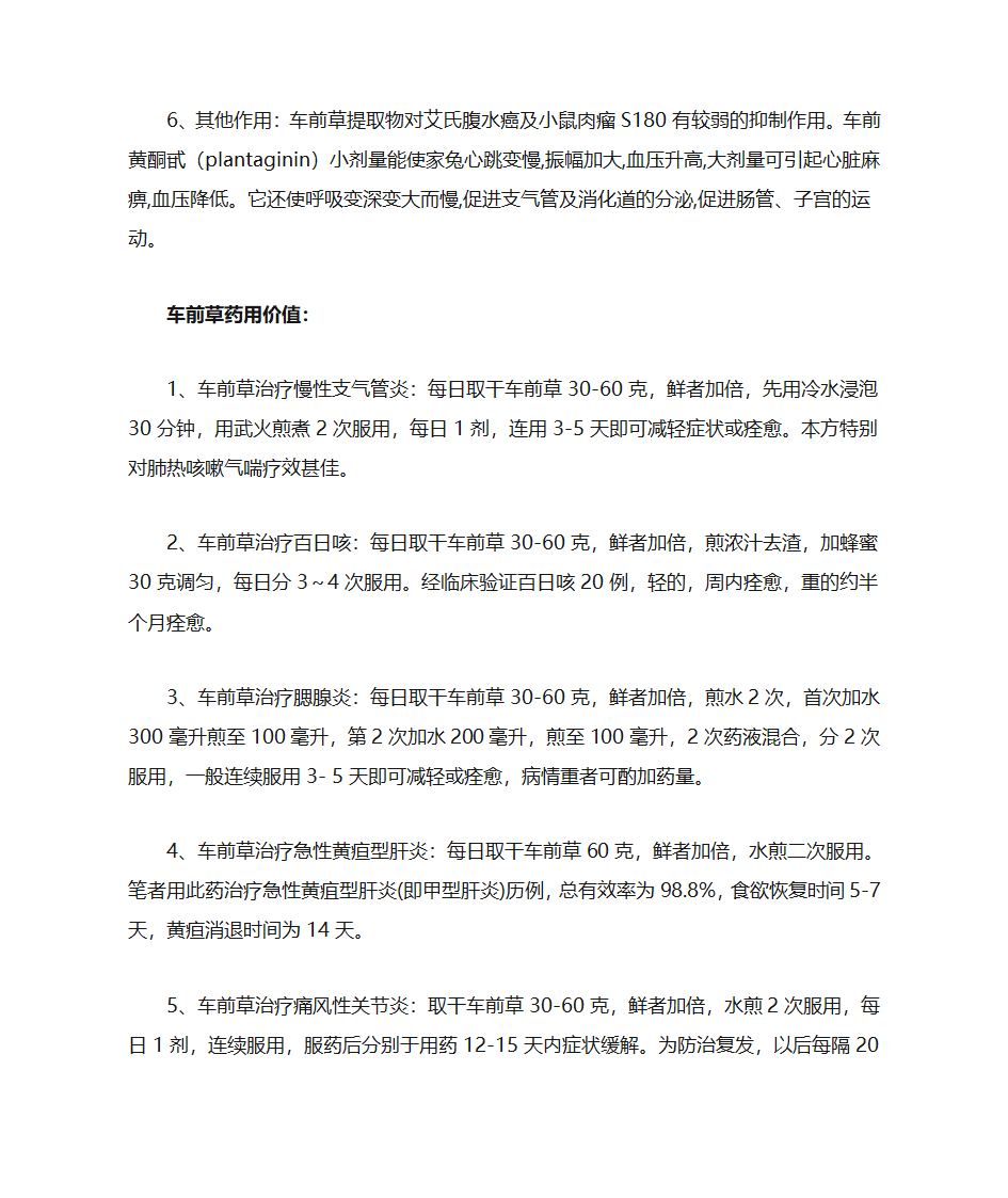 车前草的功效与作用及食用方法第2页