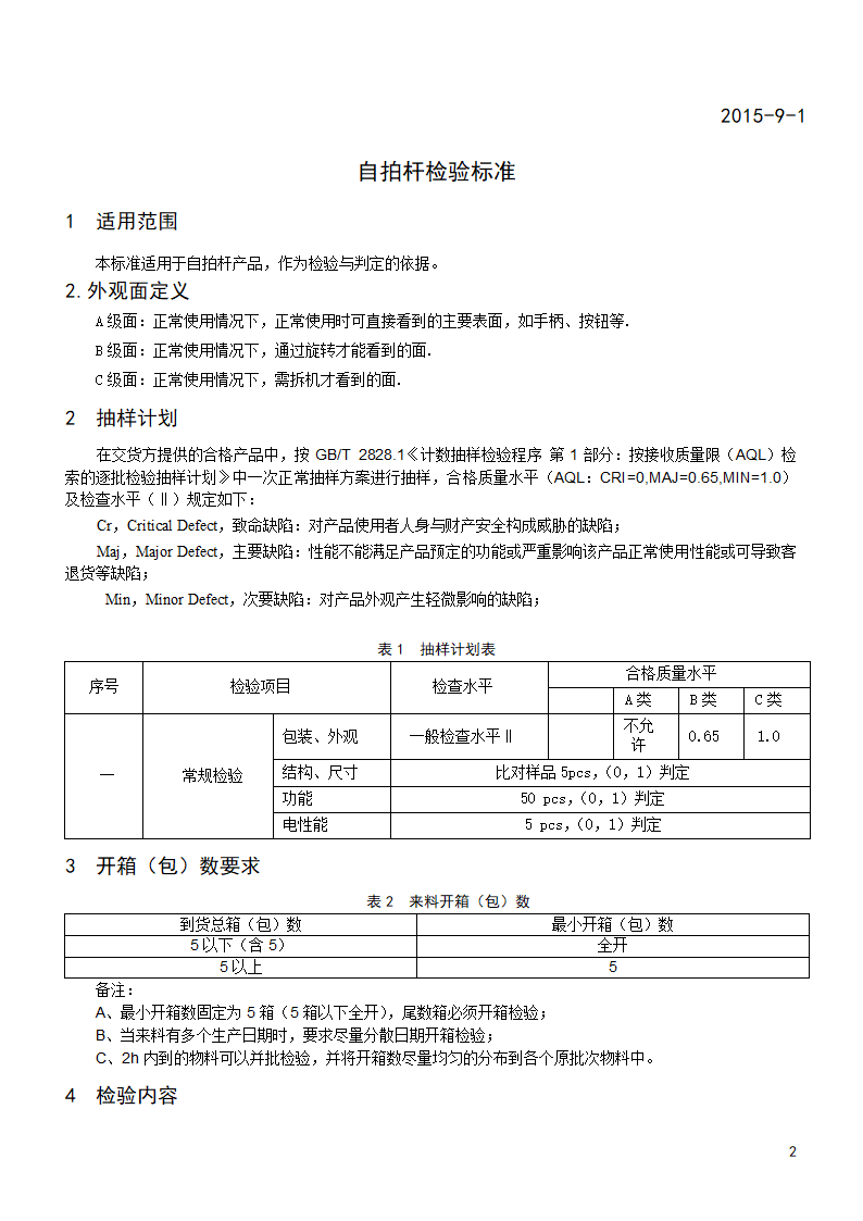 自拍杆线控版检验标准oppo第3页