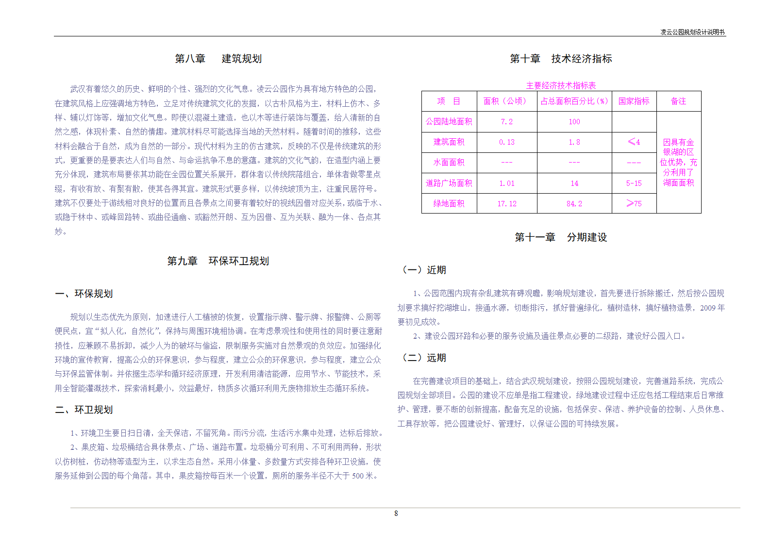 公园规划说明书第8页