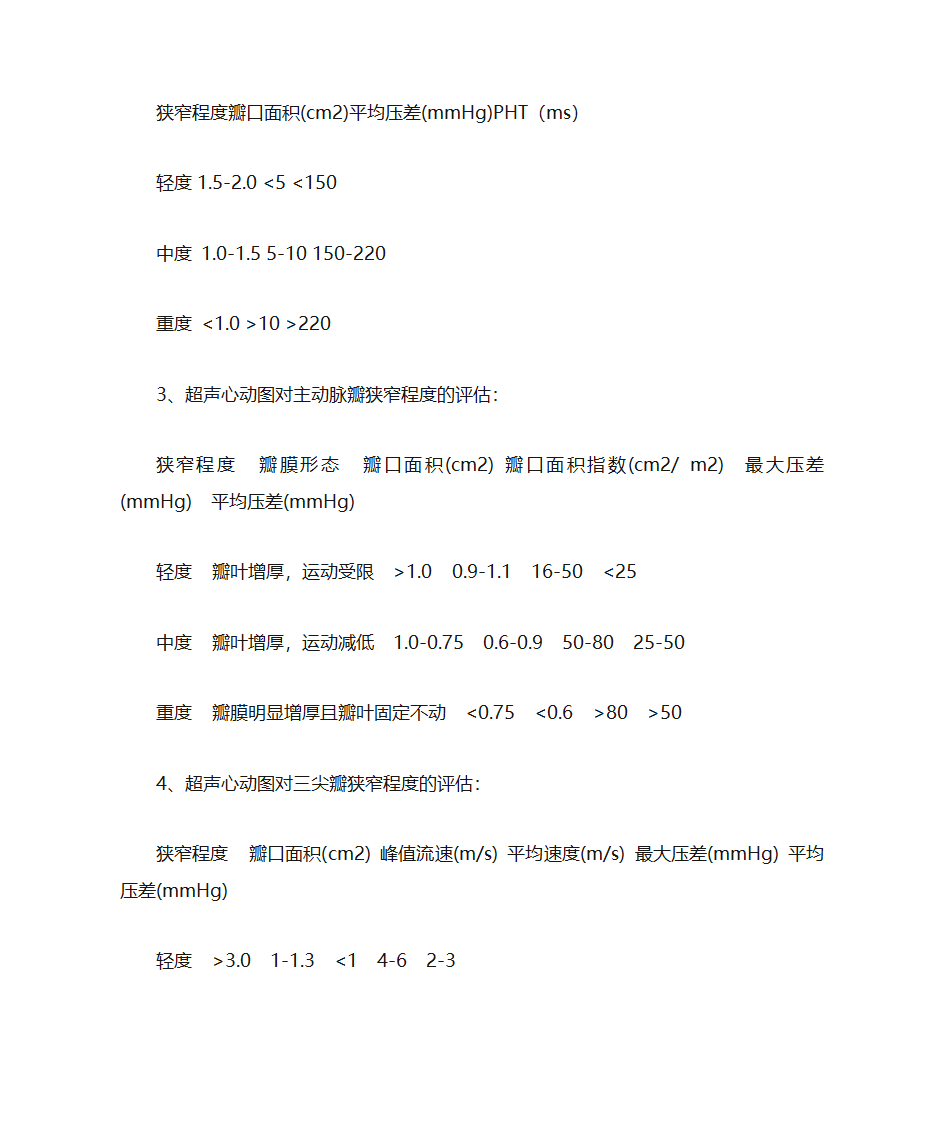 心脏超声正常值第7页