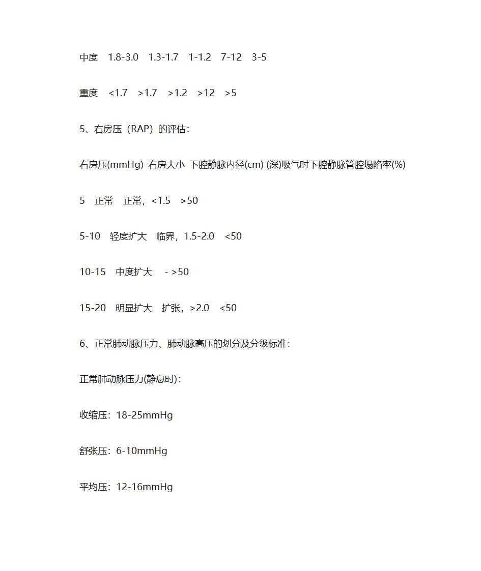 心脏超声正常值第8页