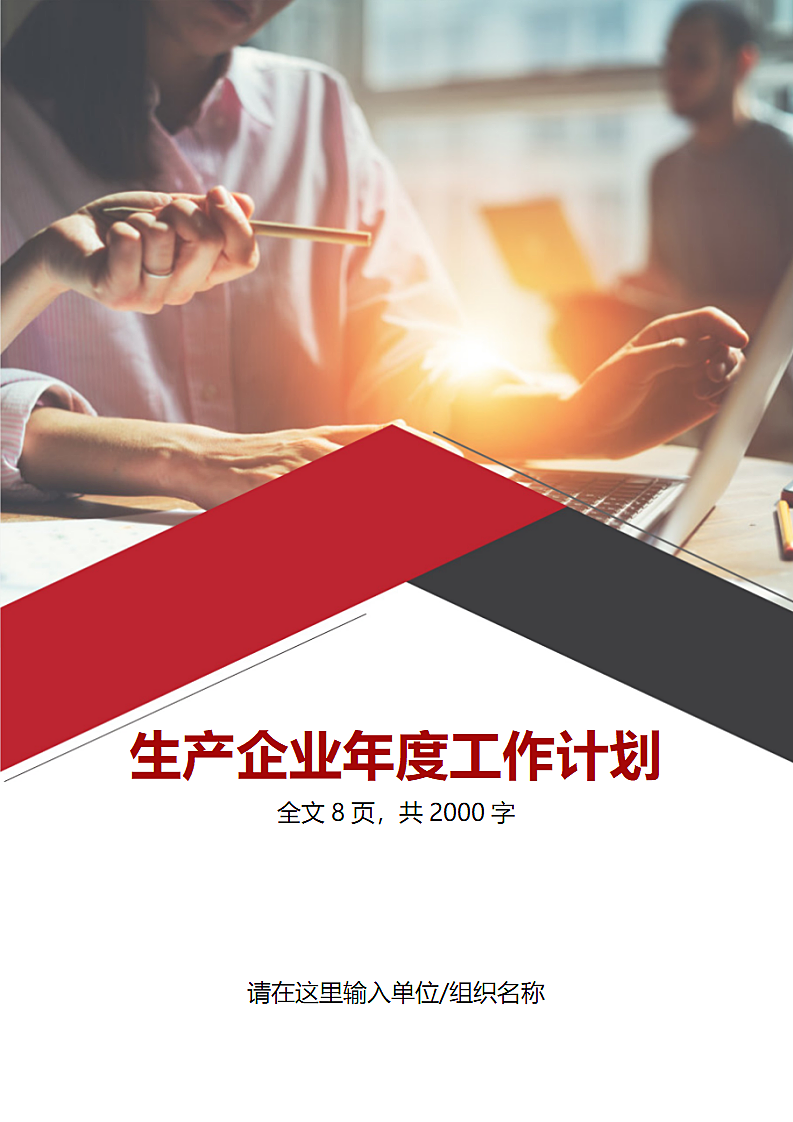 生产企业年度工作计划.docx第1页