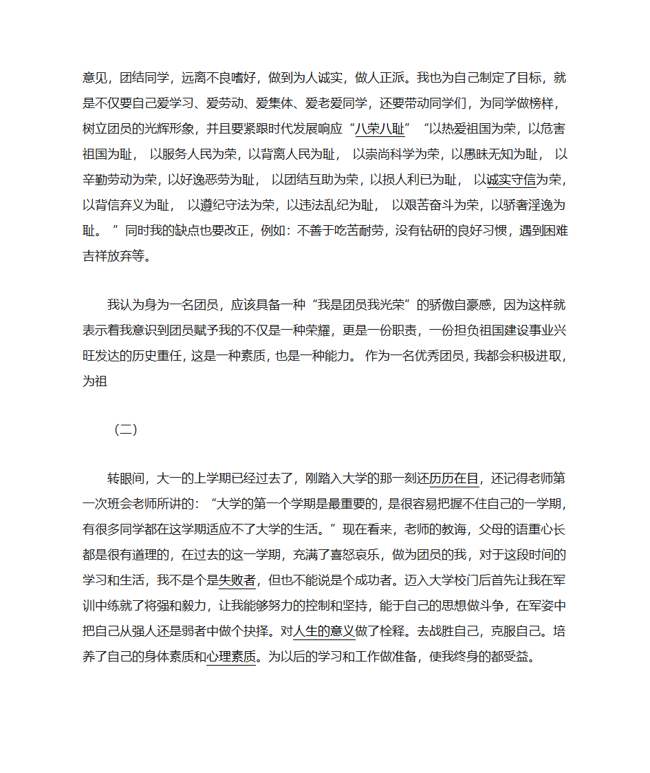 团员教育评议自我小结第2页