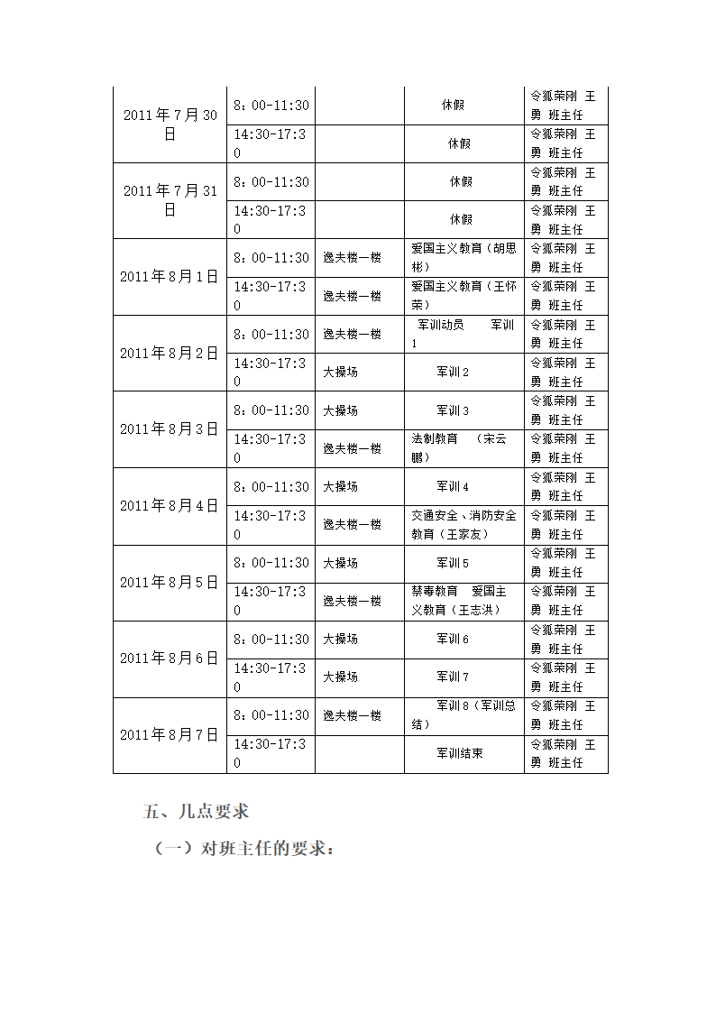 军训方案第3页