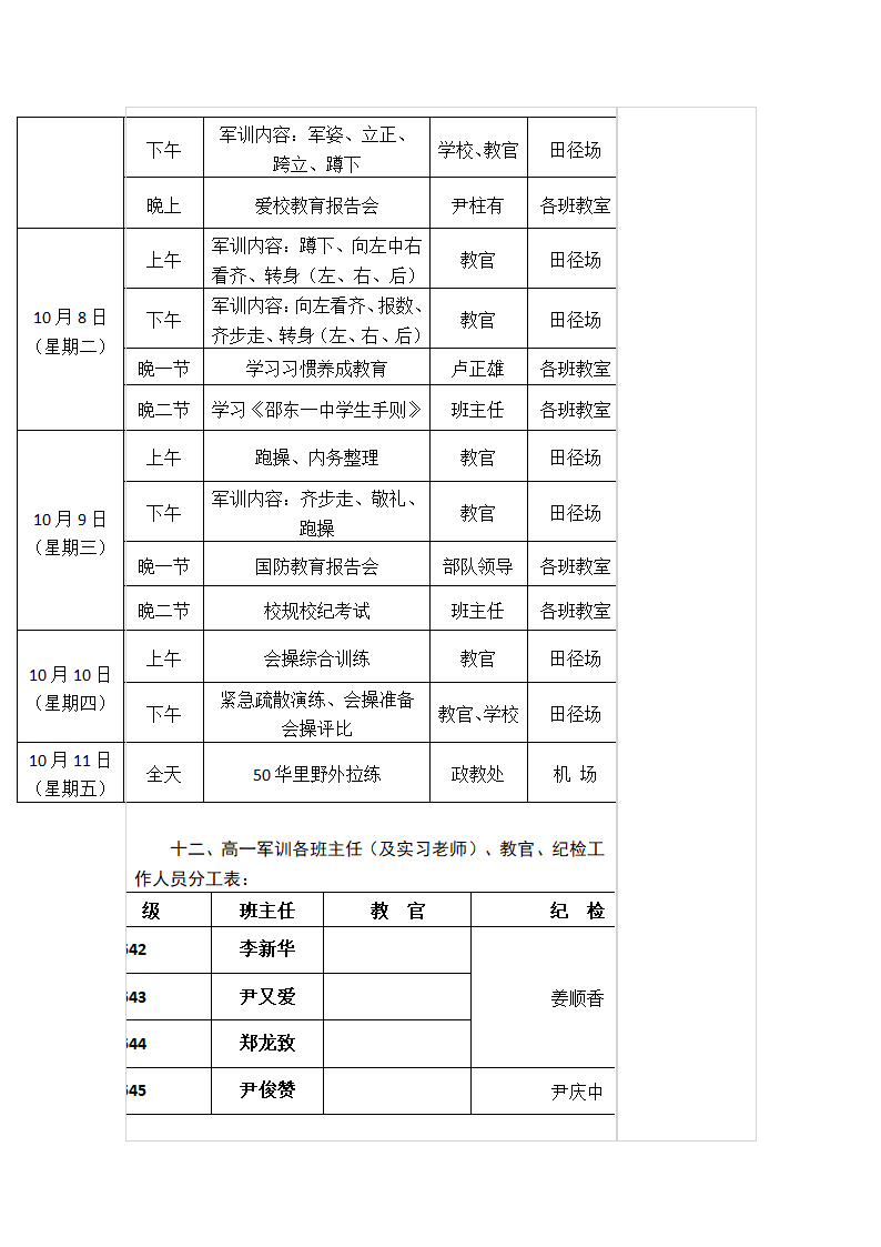 军训方案第15页