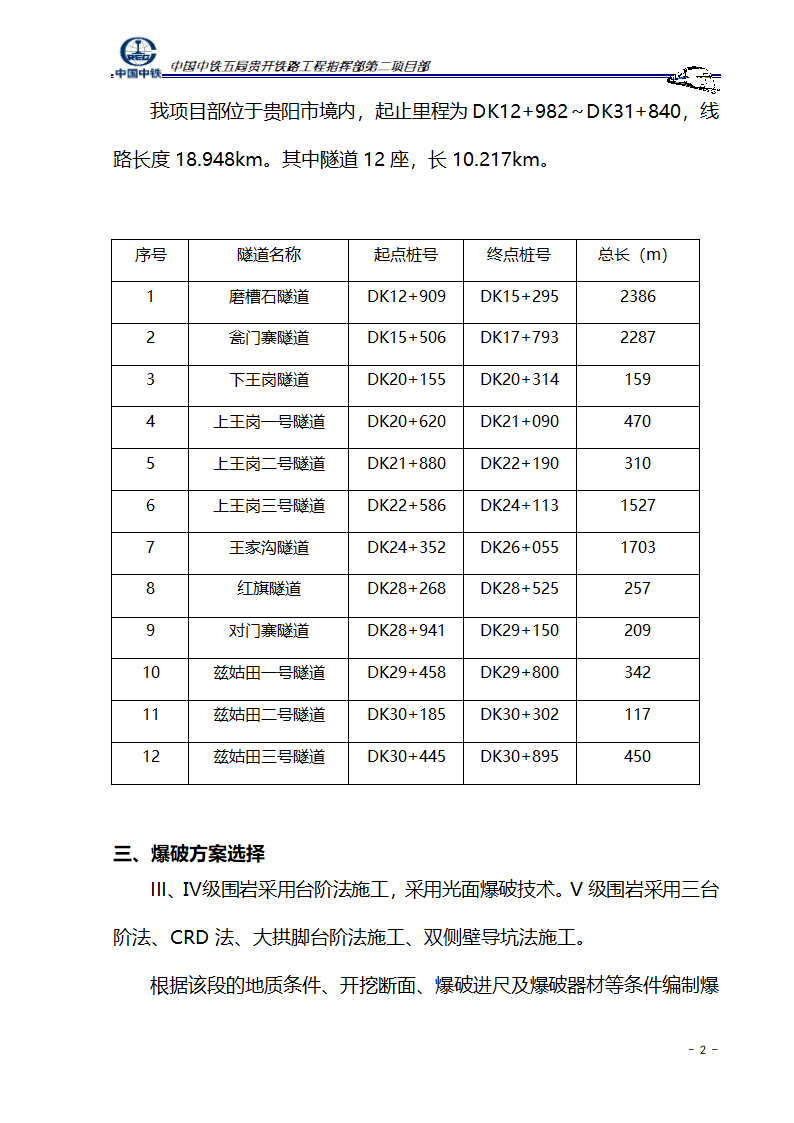 钻爆设计方案第3页