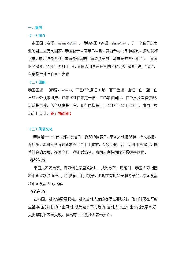 泰国文化习俗第1页