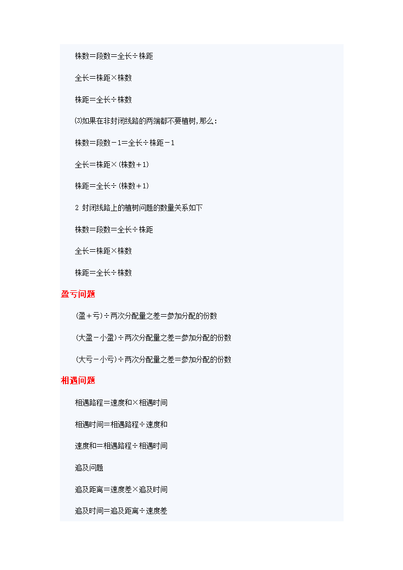奥数公式大全第2页