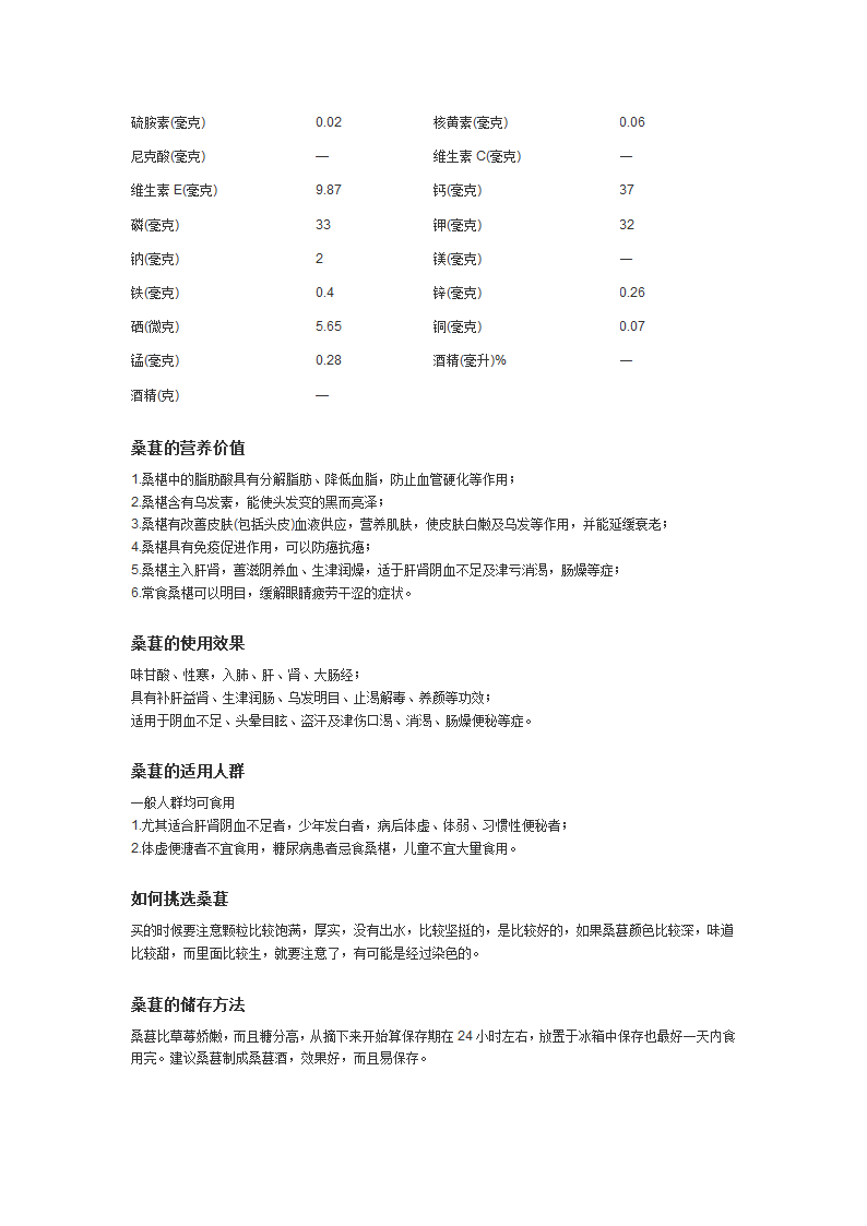 桑葚的功效与作用第2页