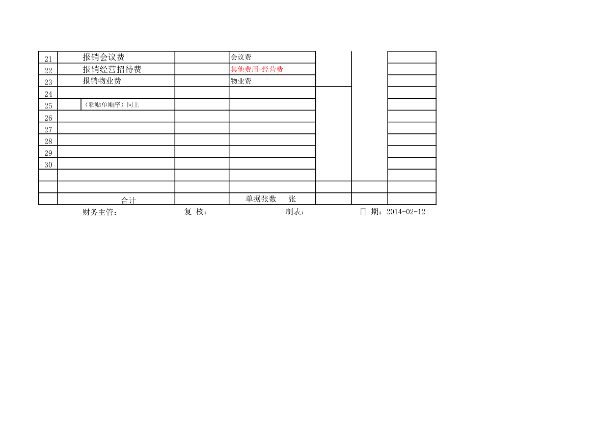 报销清单第2页