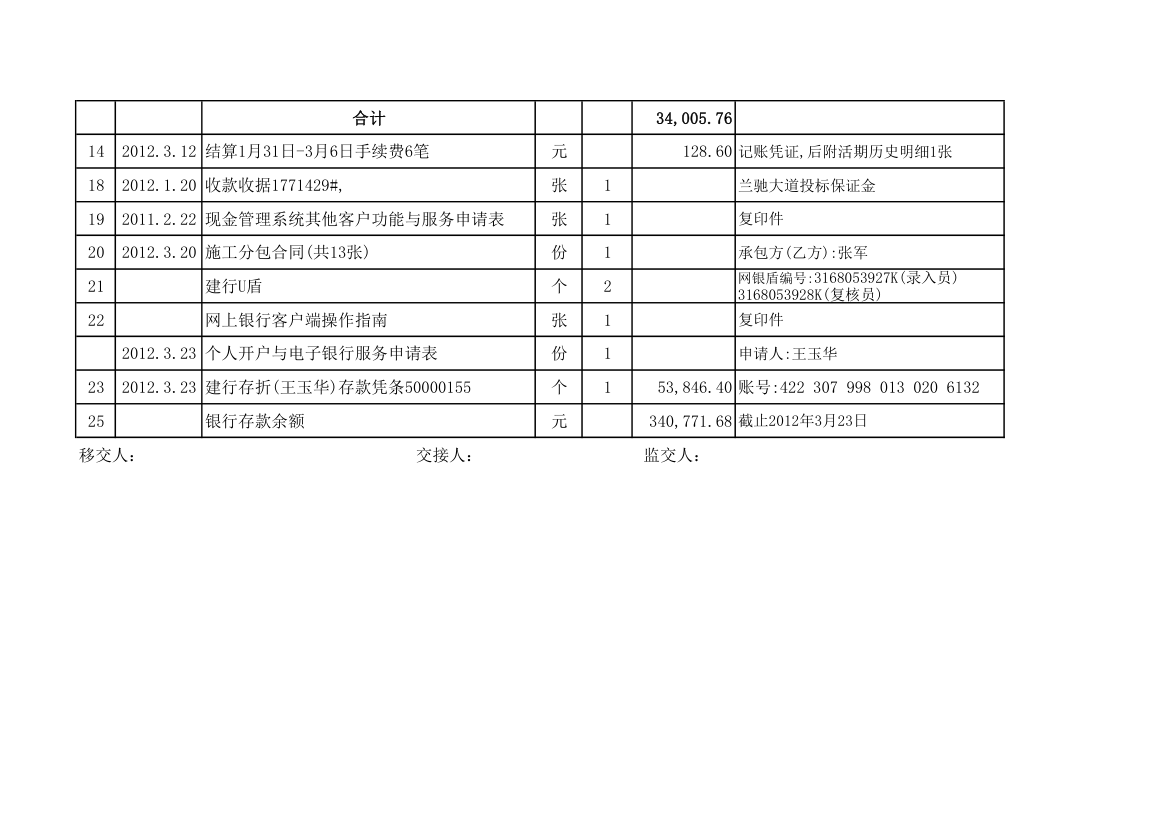 交接清单第2页