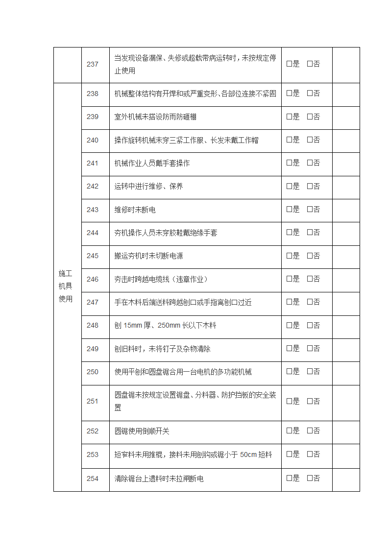 危险源检查清单第14页