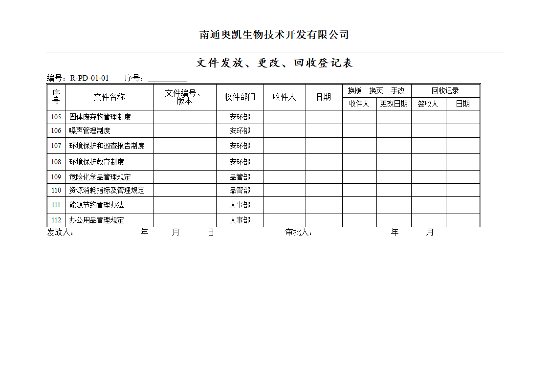 文件发放清单第8页