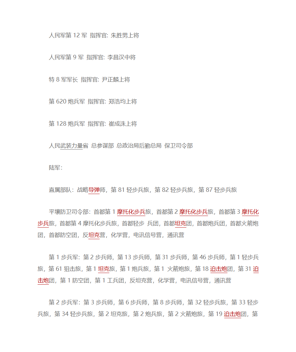 朝鲜人民军编制表第2页