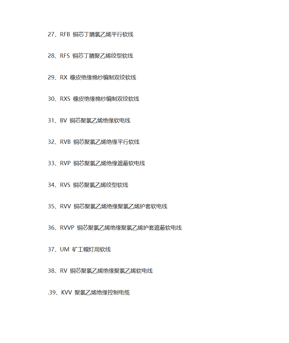 导线型号 英文代号第3页