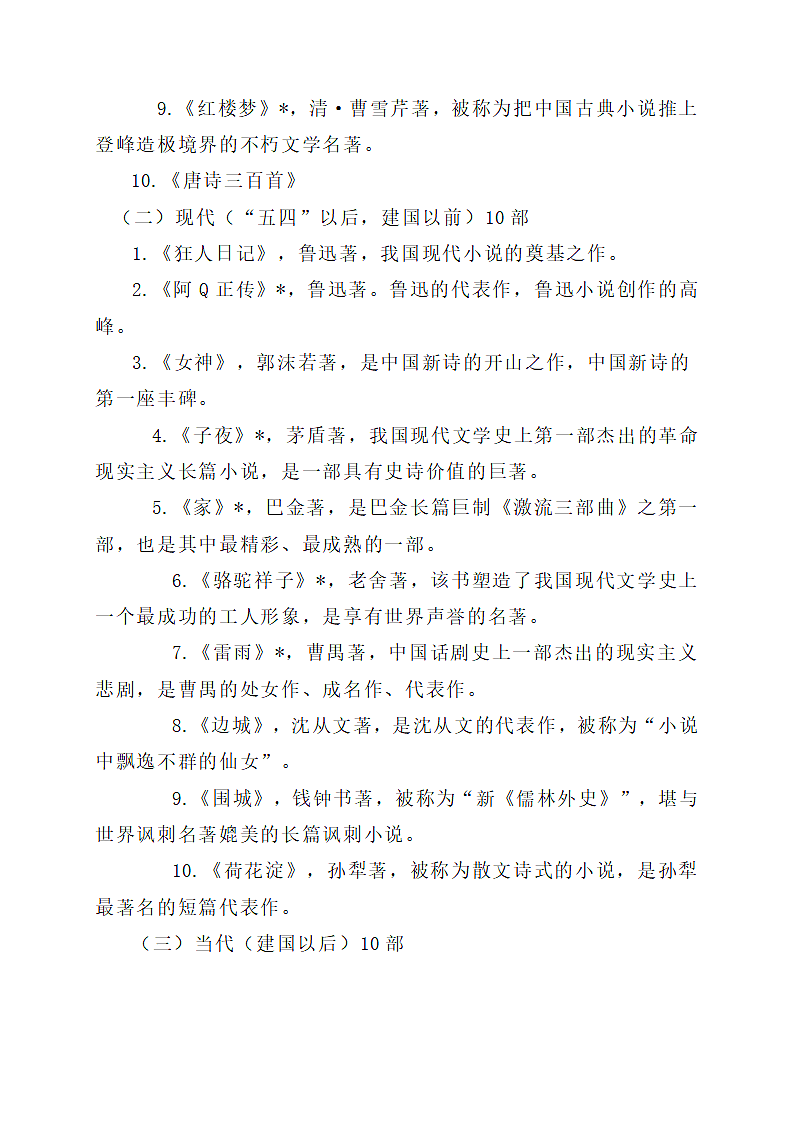 古今中外经典文学名著书目.docx第2页