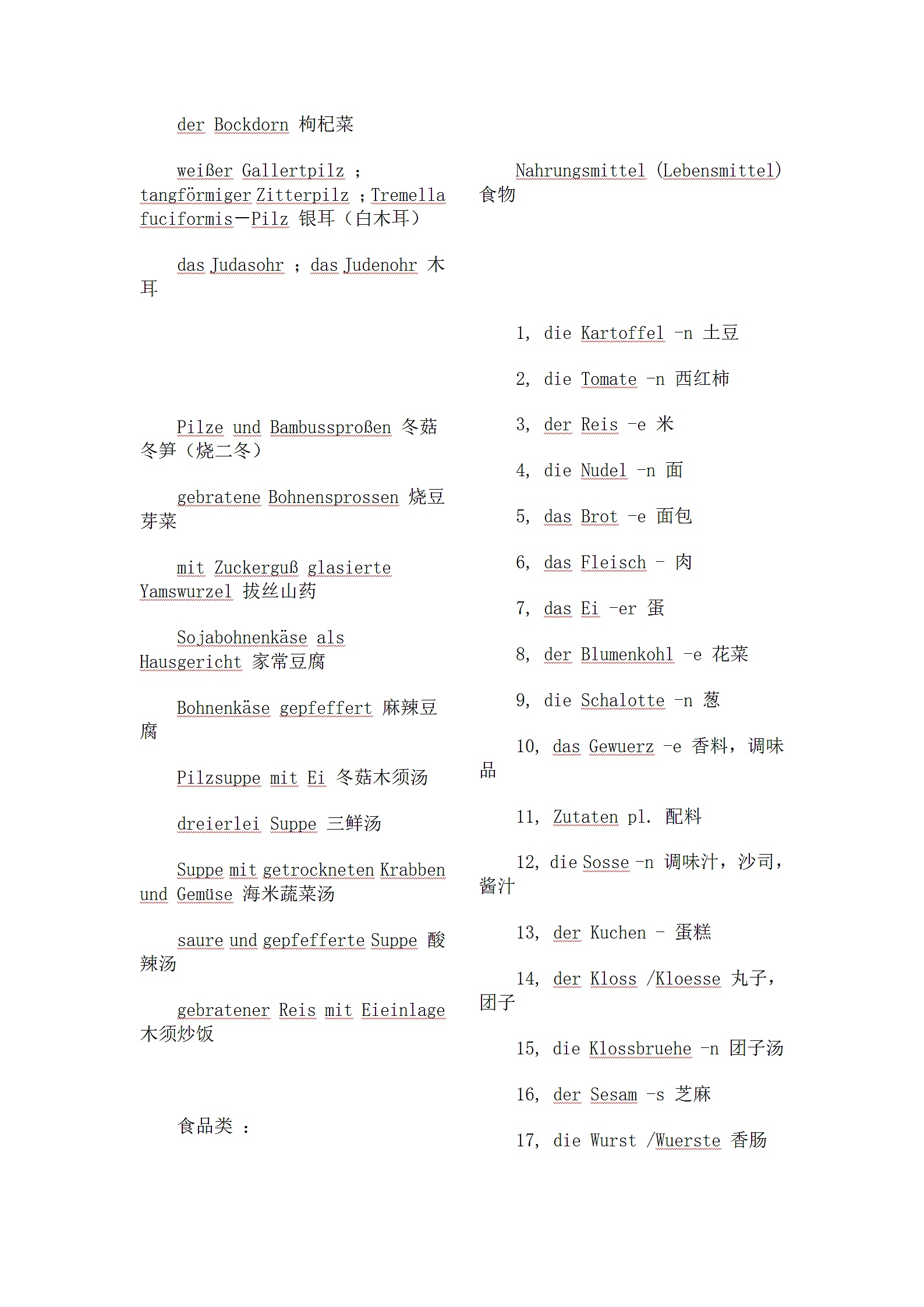 德语餐饮常用词汇.doc第5页