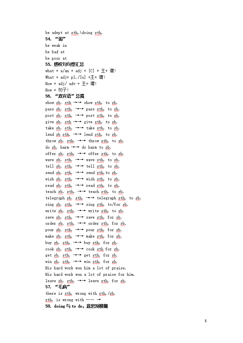 高考英语总复习：100个常见的同义词短语和句型.doc第8页