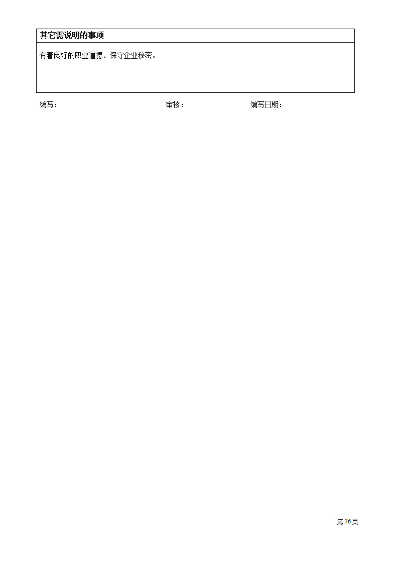 后勤专员岗位说明书.doc第3页