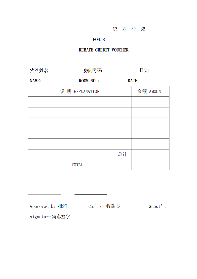 酒店前厅部工作表格全.docx第3页