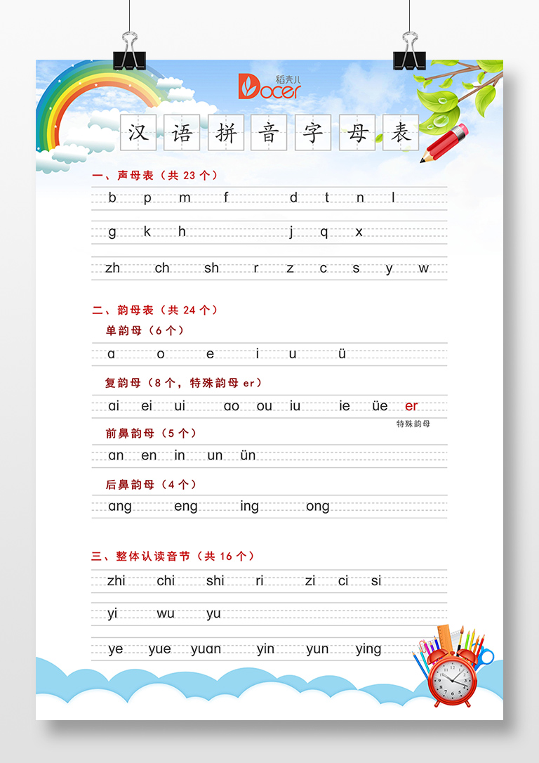 汉语拼音字母表小学一年级教学.docx第2页