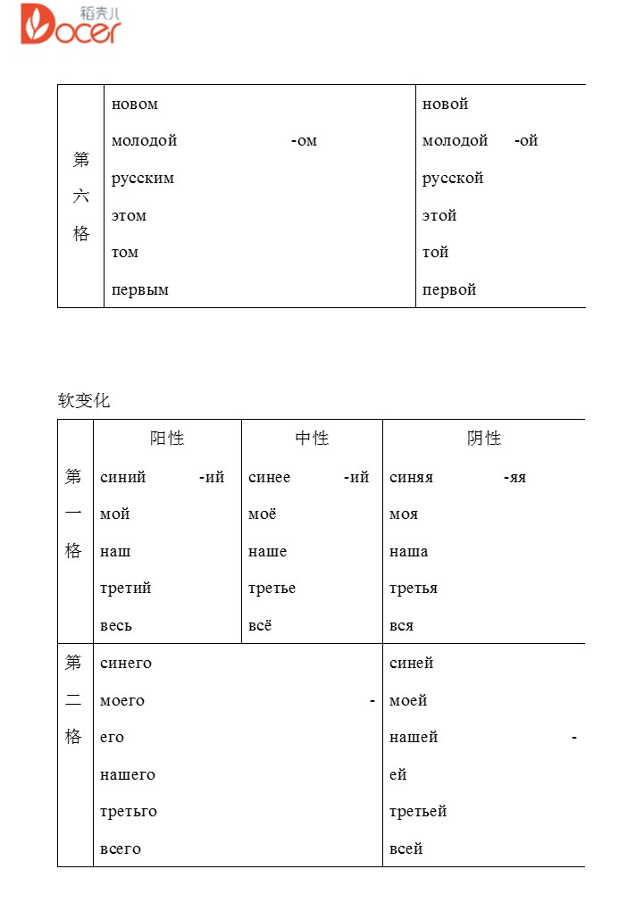 俄语变格表格.doc第4页