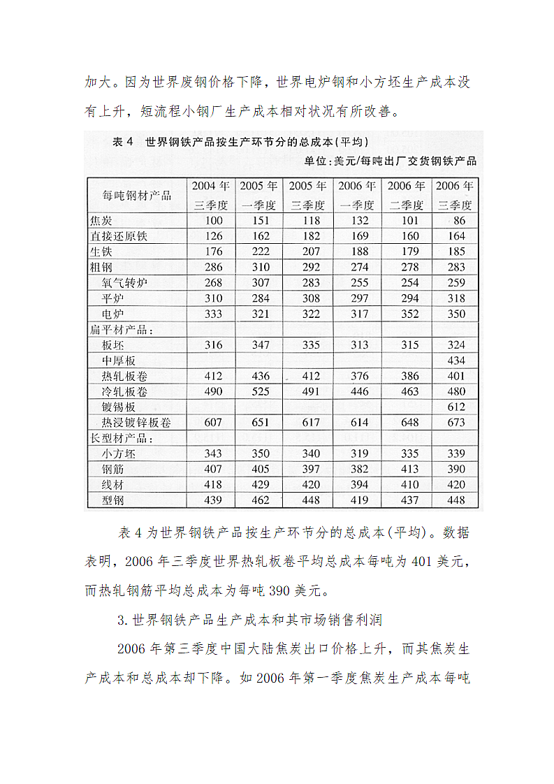 世界钢铁产品生产成本分析第6页