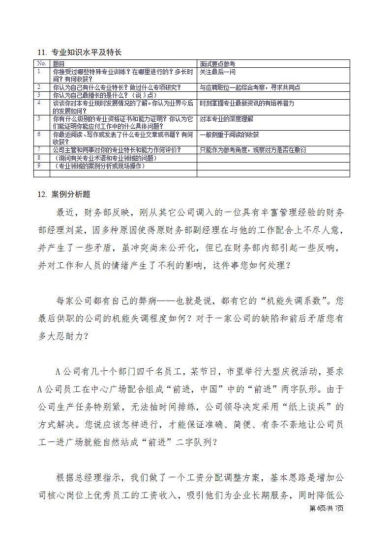 企业人力资源招聘面试题库.docx第6页