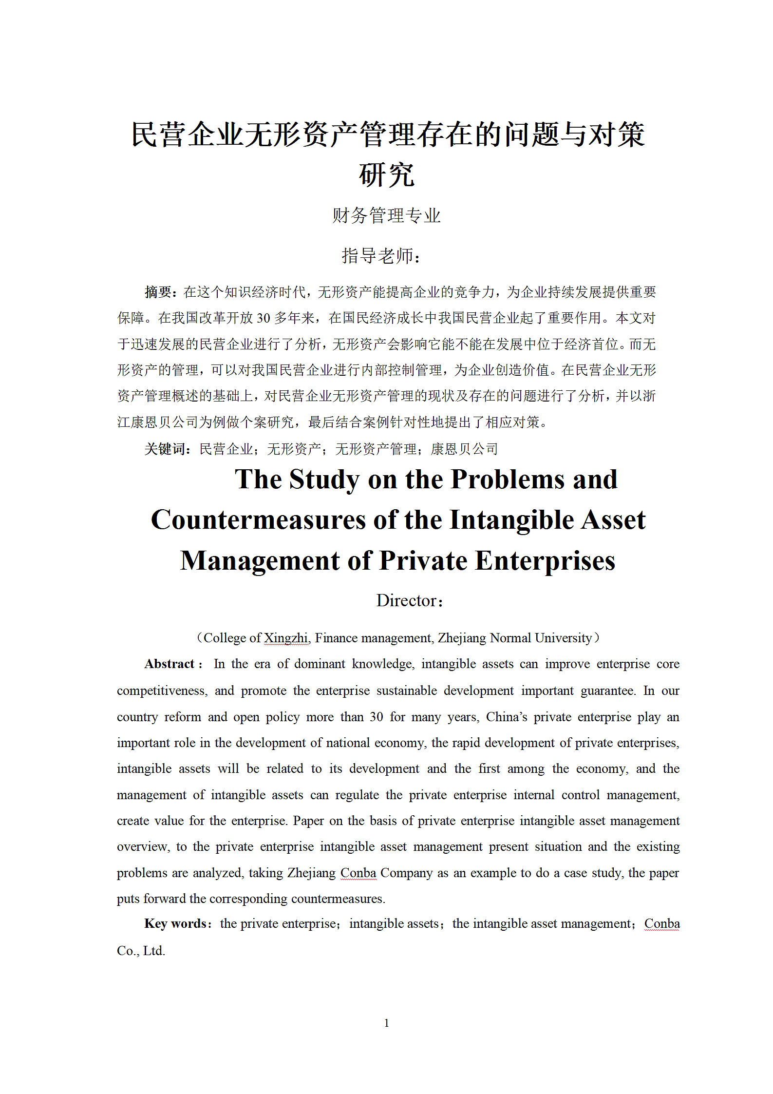 民营企业无形资产管理存在的问题与对策研究.doc第4页