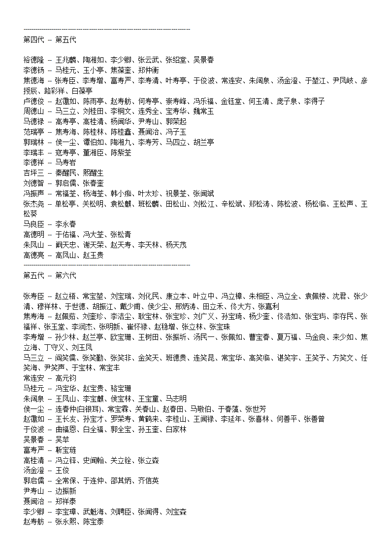 相声族谱第2页