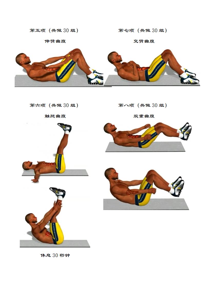 八分钟腹肌锻炼图解第2页