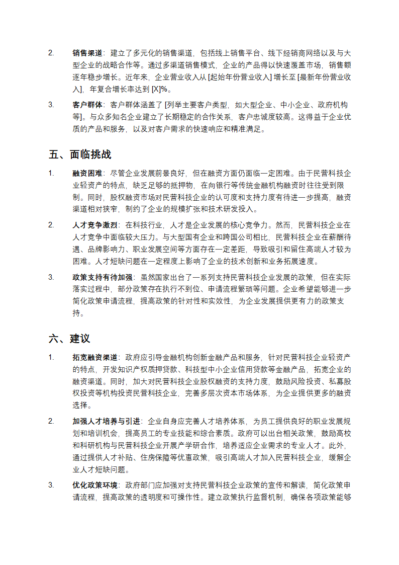 民营科技企业考察报告第2页