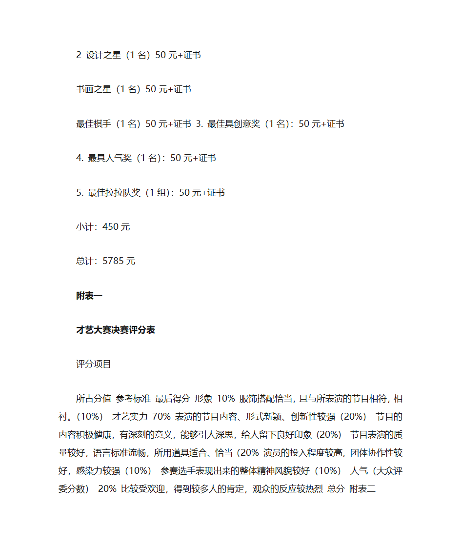 才艺大赛活动策划第16页