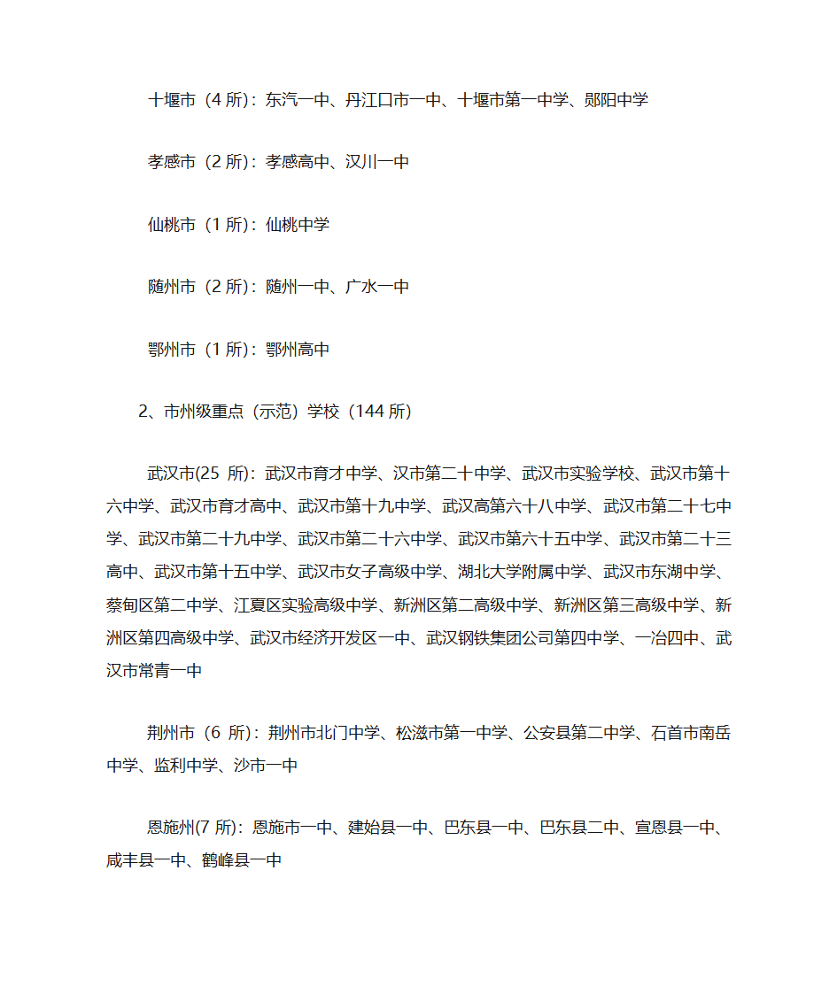 湖北省高中排名第2页