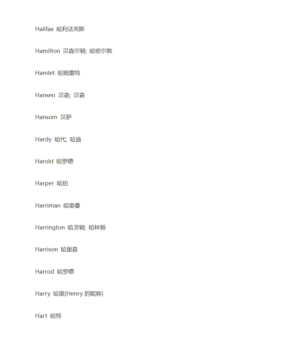 英语人名大全第25页