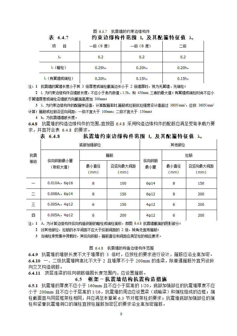 抗震设计规范节选第9页