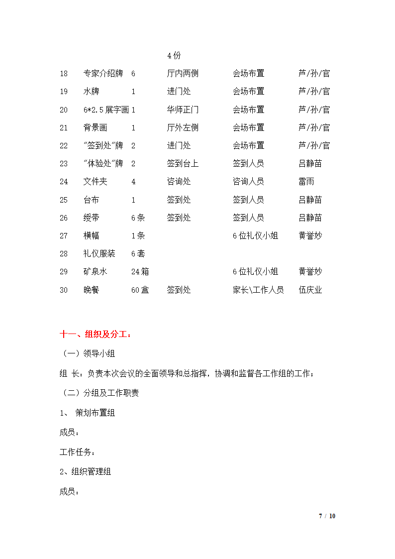 会议策划方案第7页