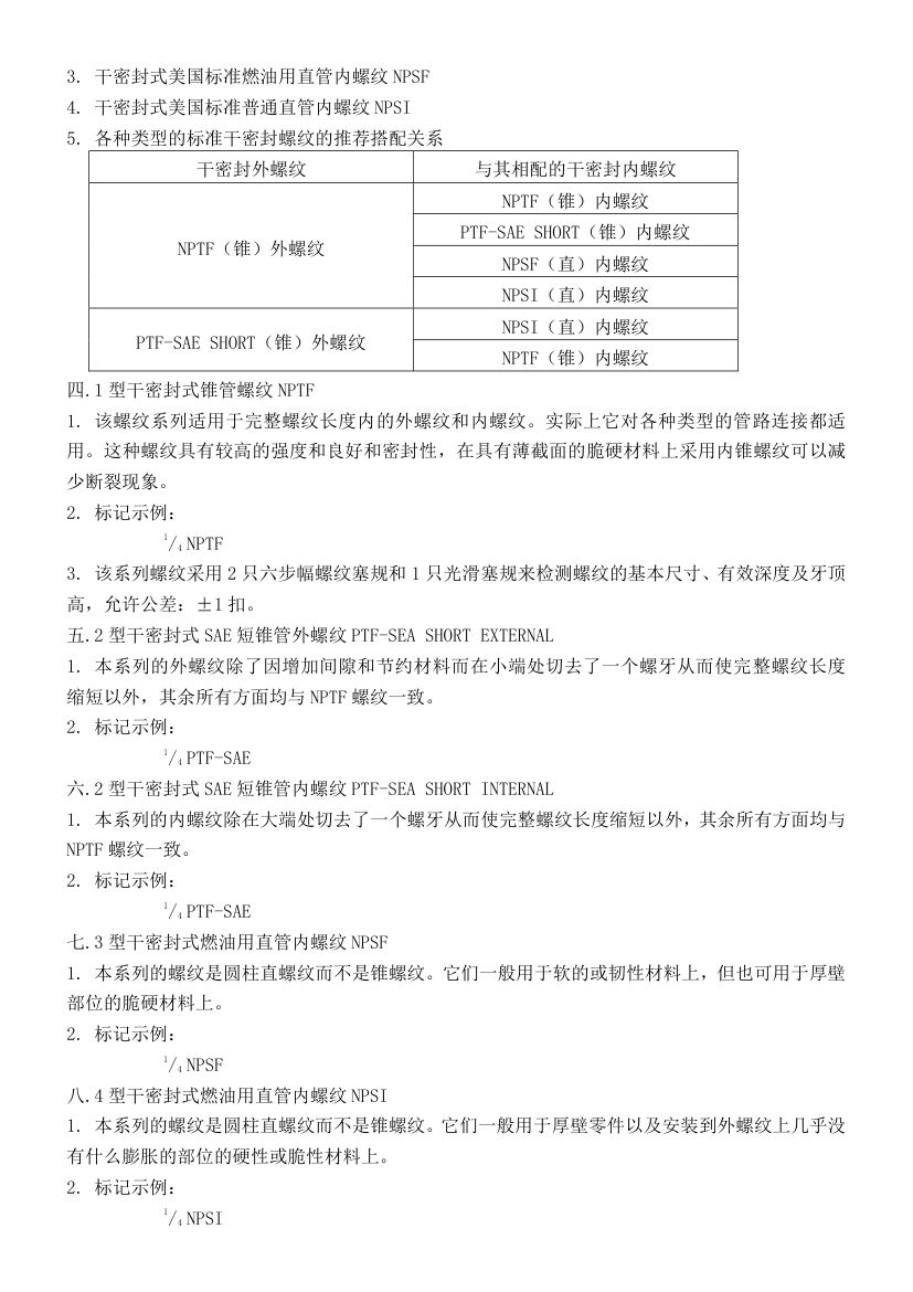 常规螺纹及NPT螺纹规格第7页